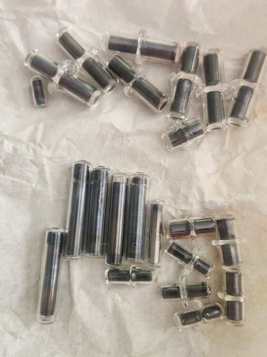 Unknown Other - 22 Vintage Glass Encased Magnetic Stir Bars and Pivot Rings Lab Lot Mixed Sizes